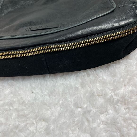Cole Haan black soft leather shoulder with extended side to bottom zipper suede - Picture 13 of 14